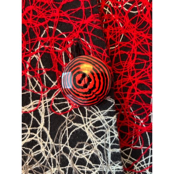 Cover Charge Womens Medium Abstract Swing Jacket Red Black Gray - Picture 4 of 8